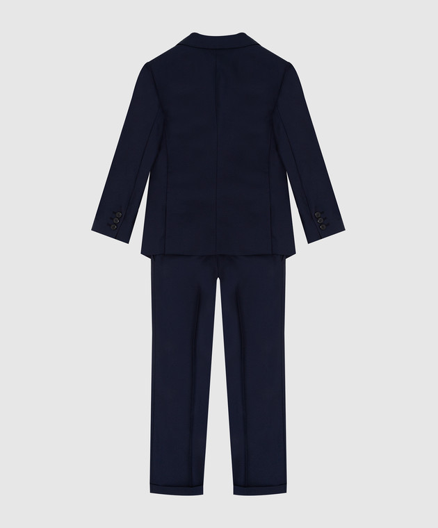 Stefano Ricci Детский темно-синий костюм из шерсти Y1SF371900HB0041 изображение 2