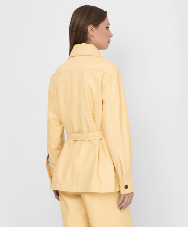 Simonetta Ravizza Желтая кожаная куртка S02JA81L1 изображение 4