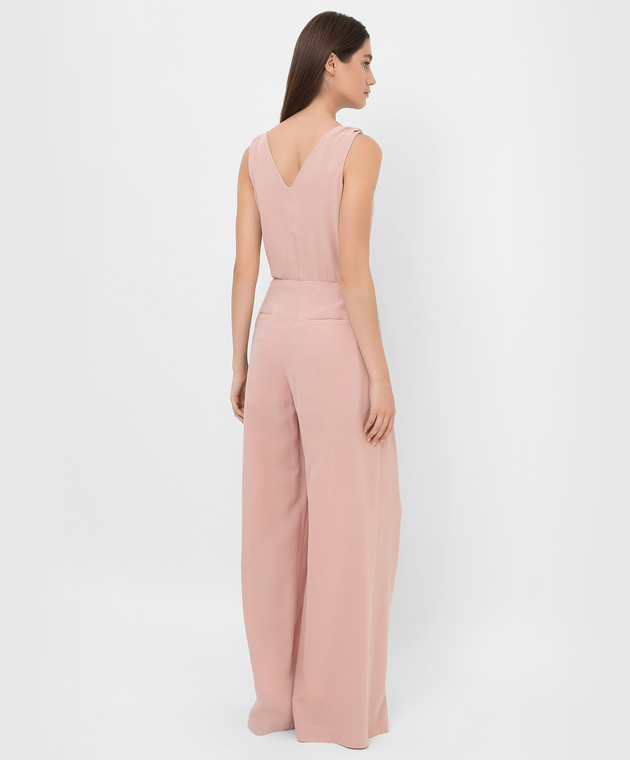Brunello Cucinelli Powdery silk jumpsuit with slit and chains MF906BO799 image 4