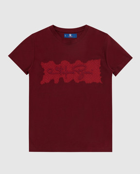 Stefano Ricci Детская красная футболка с логотипом YNH0300280TE0001