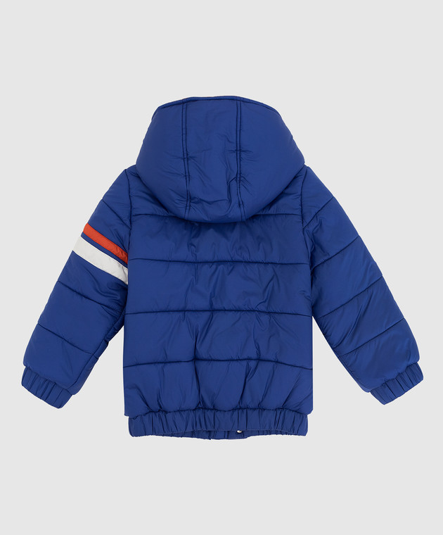 Stefano Ricci Детская синяя куртка с контрастными вставками YAJ6S00020TENYL изображение 2