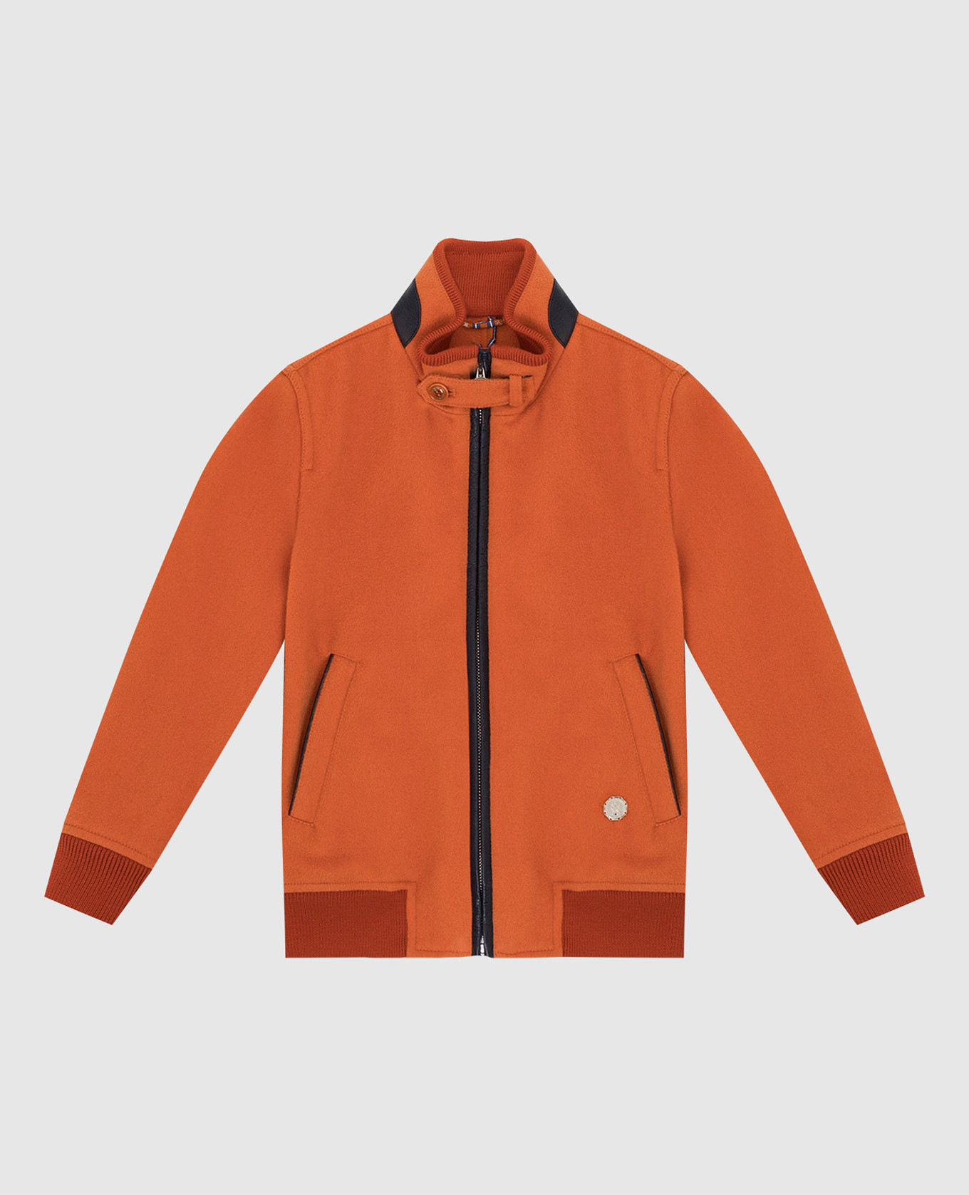 Детская оранжевая куртка из кашемира