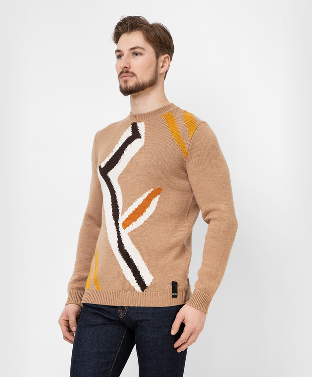 Fendi Wool sweater in FF Fragment pattern FZX014AI36 buy with Denmark delivery at Symbol