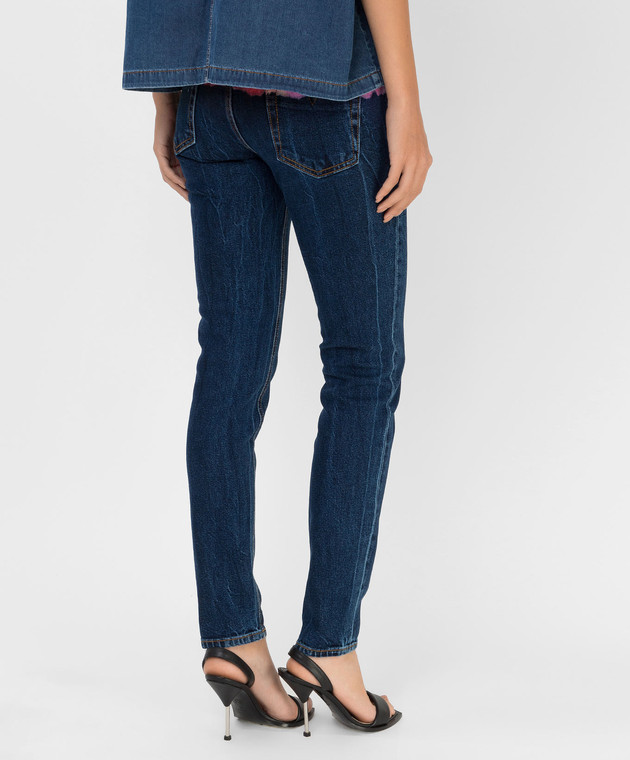 Versace Jeans Couture Джинси-слім з ефектом тай-дай 71HAB5K0DW00901D зображення 4