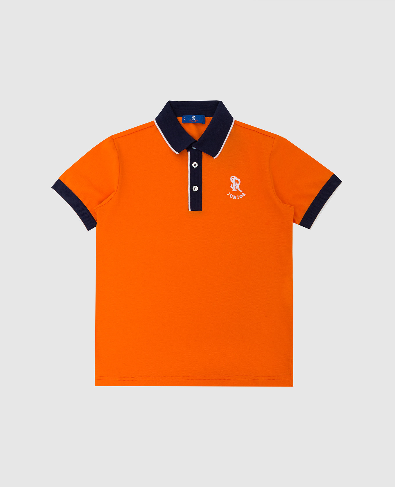 

Детское оранжевое поло с вышивкой, Оранжевый, Поло