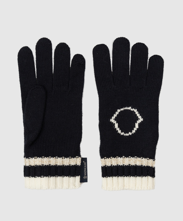 Moncler ENFANT Children's Guanti gloves in patterned wool 9Z72710A9634