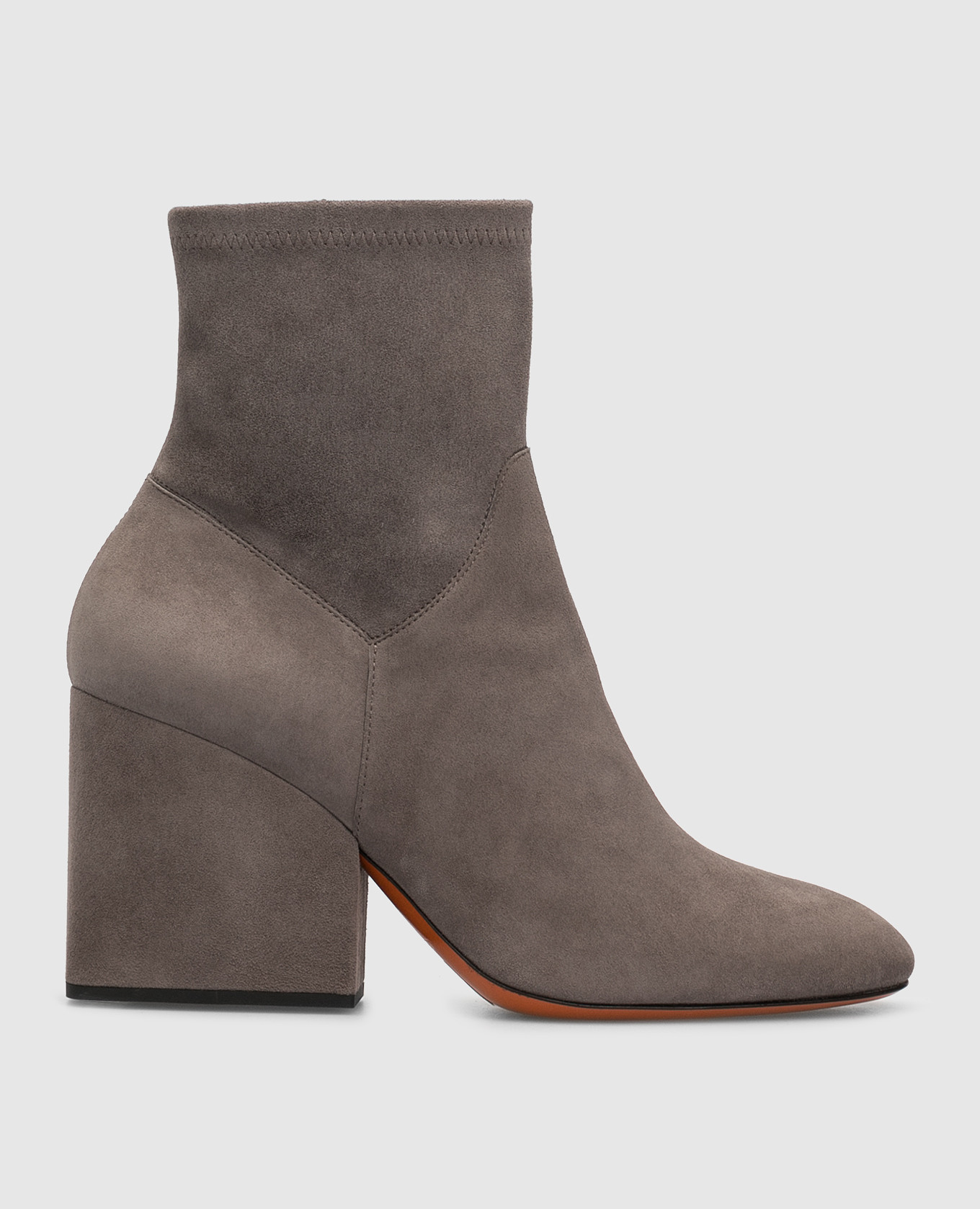 

Серые замшевые ботильоны Santoni, Серый, Ботильоны