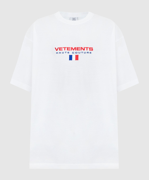 Vetements Белая футболка с вышивкой логотипа UE52TR240Wm