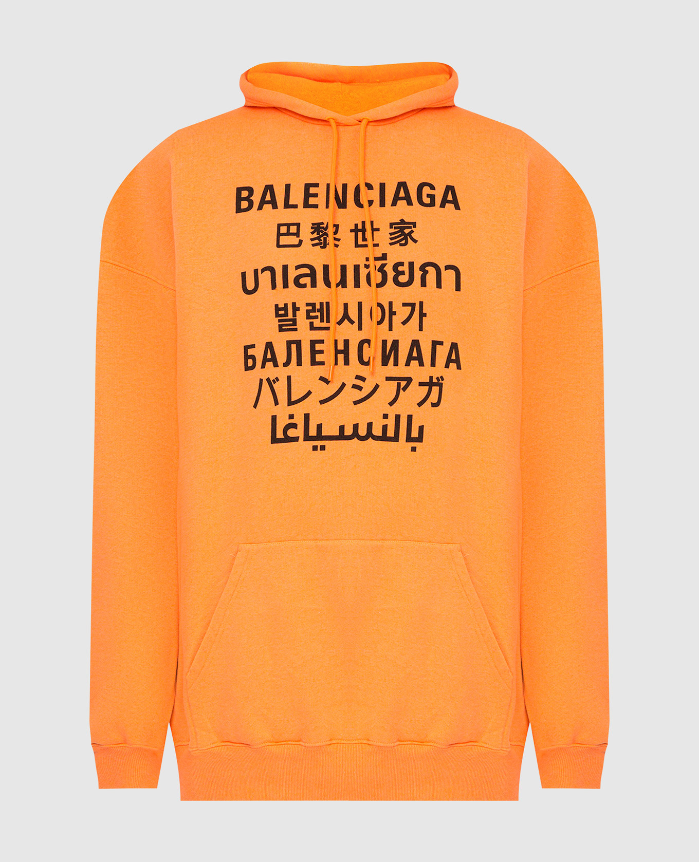 

Худи с принтом логотипа Balenciaga, Оранжевый, Худи и свитшоты