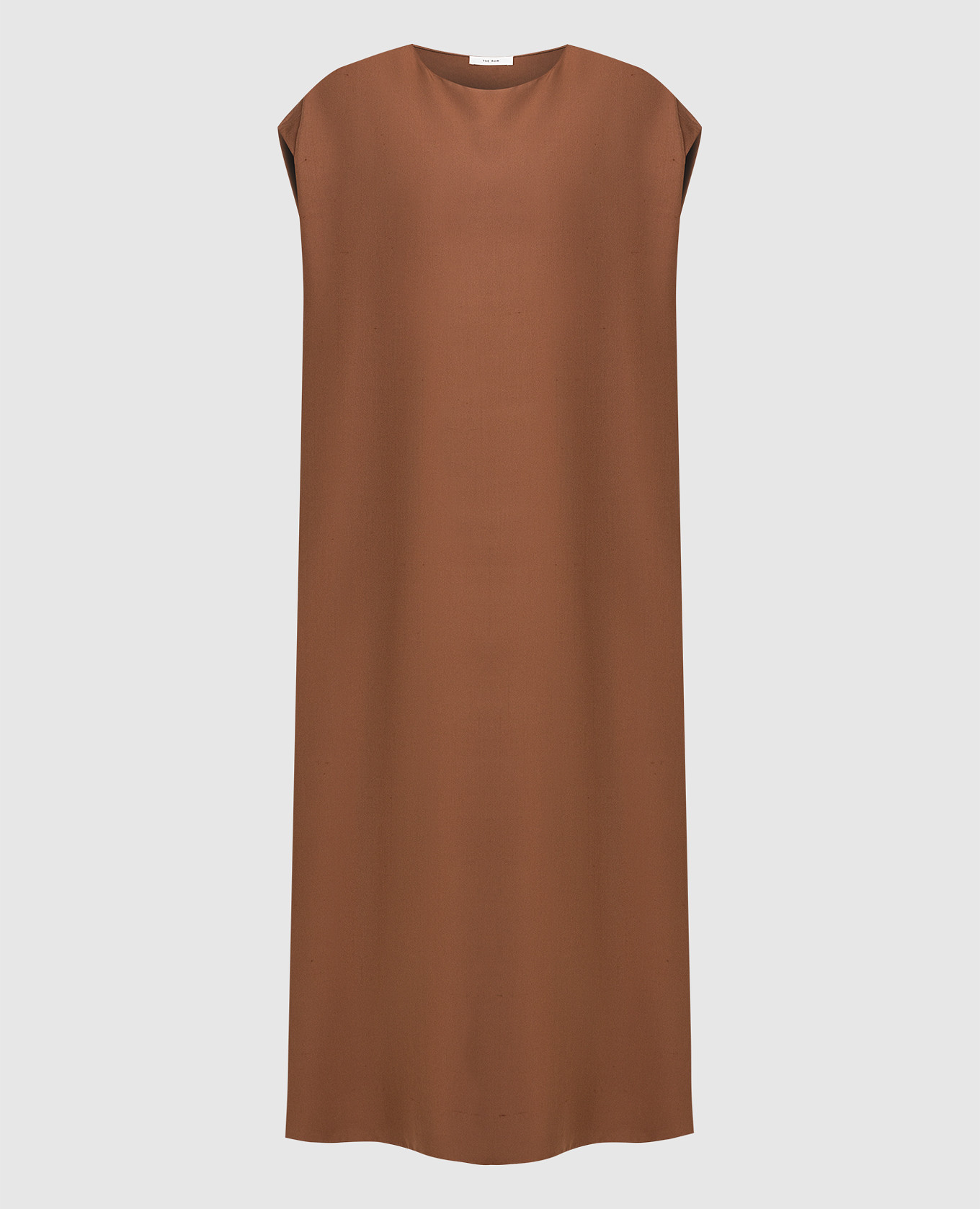 

Светло-коричневое шелковое платье макси The Row, Светло-коричневый, Платья Макси