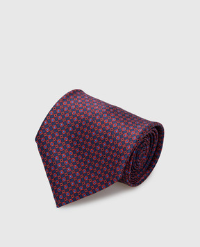 Stefano Ricci Фиолетовый шелковый галстук в узор паттерн CH41029