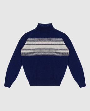 Stefano Ricci Дитячий светр із кашеміру, вовни та шовку з візерунком KYS8305D01SY6485