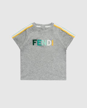 Fendi Дитяча футболка з вишивкою логотипу BUI0167AJ
