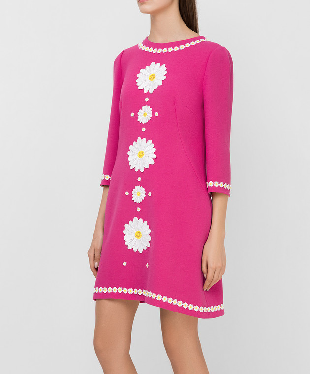 Dolce&Gabbana Розовое платье из шерсти F6UM4ZFU2TZ изображение 3