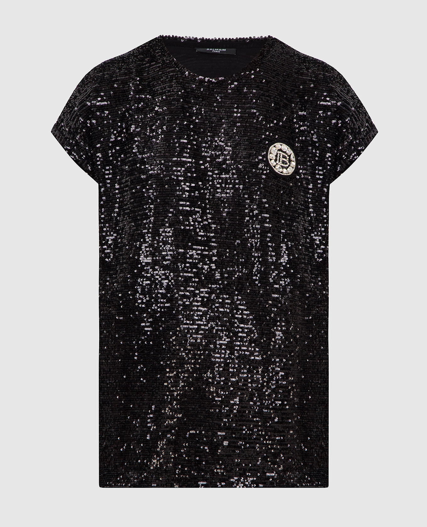 

Черная футболка с кристаллами, Черный, Футболки