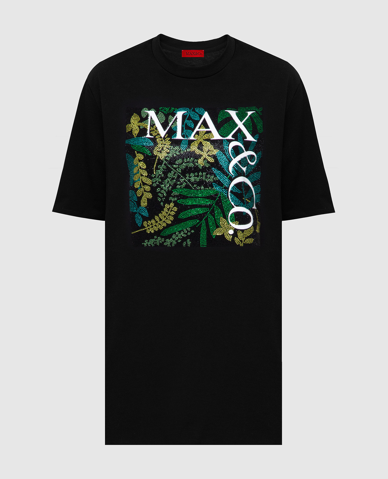 

Футболка с кристаллами Max & Co, Черный, Футболки