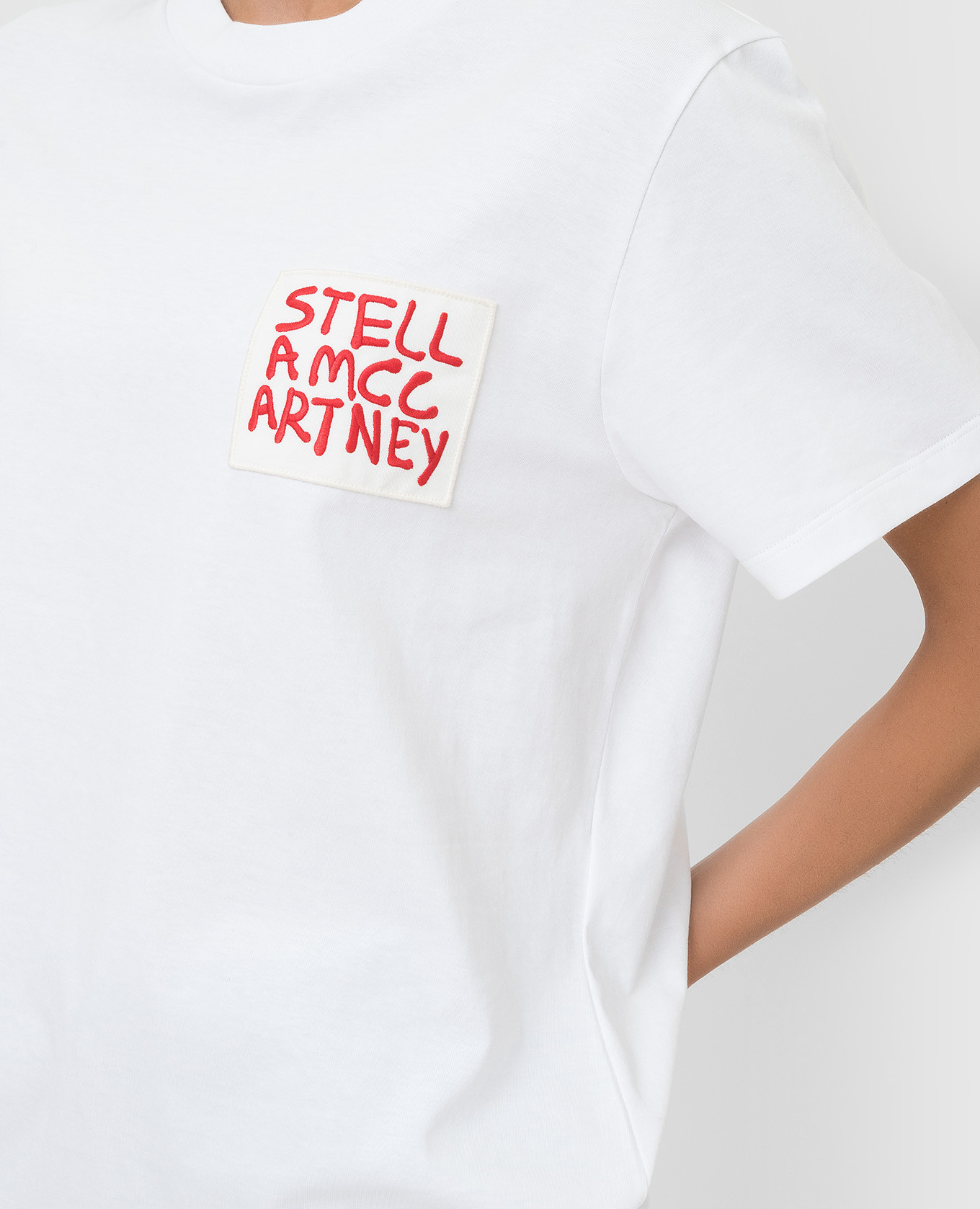 Stella McCartney Футболка с вышивкой логотипа 601850SNP13 изображение 5