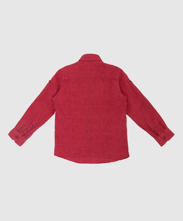 Stefano Ricci Детская красная льняная рубашка YC003550L1677 изображение 2