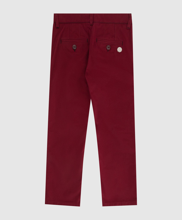 Stefano Ricci Children's burgundy trousers YUT7400050VAL006 image 2