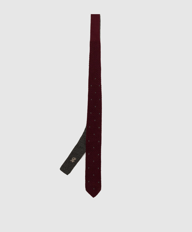 Stefano Ricci Дитячий бордова краватка з кашеміру і шовку в візерунок YCRMTSR1001 зображення 2