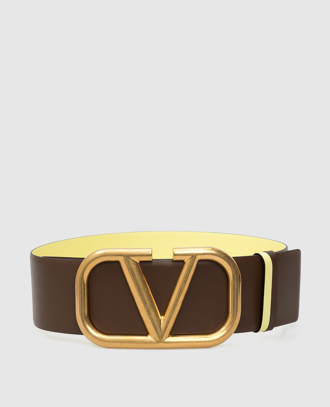 

Кожаный двусторонний ремень "VLogo Signature" Valentino, Тёмно-коричневый, Ремни