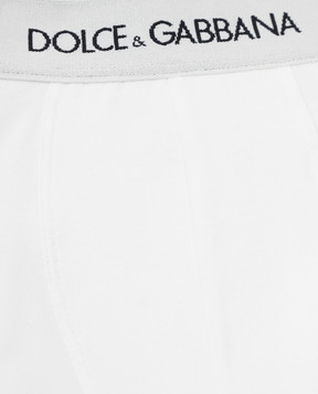 Dolce&Gabbana Набір дитячих білих трусиків з візерунком логотипу L4J701G7OCT