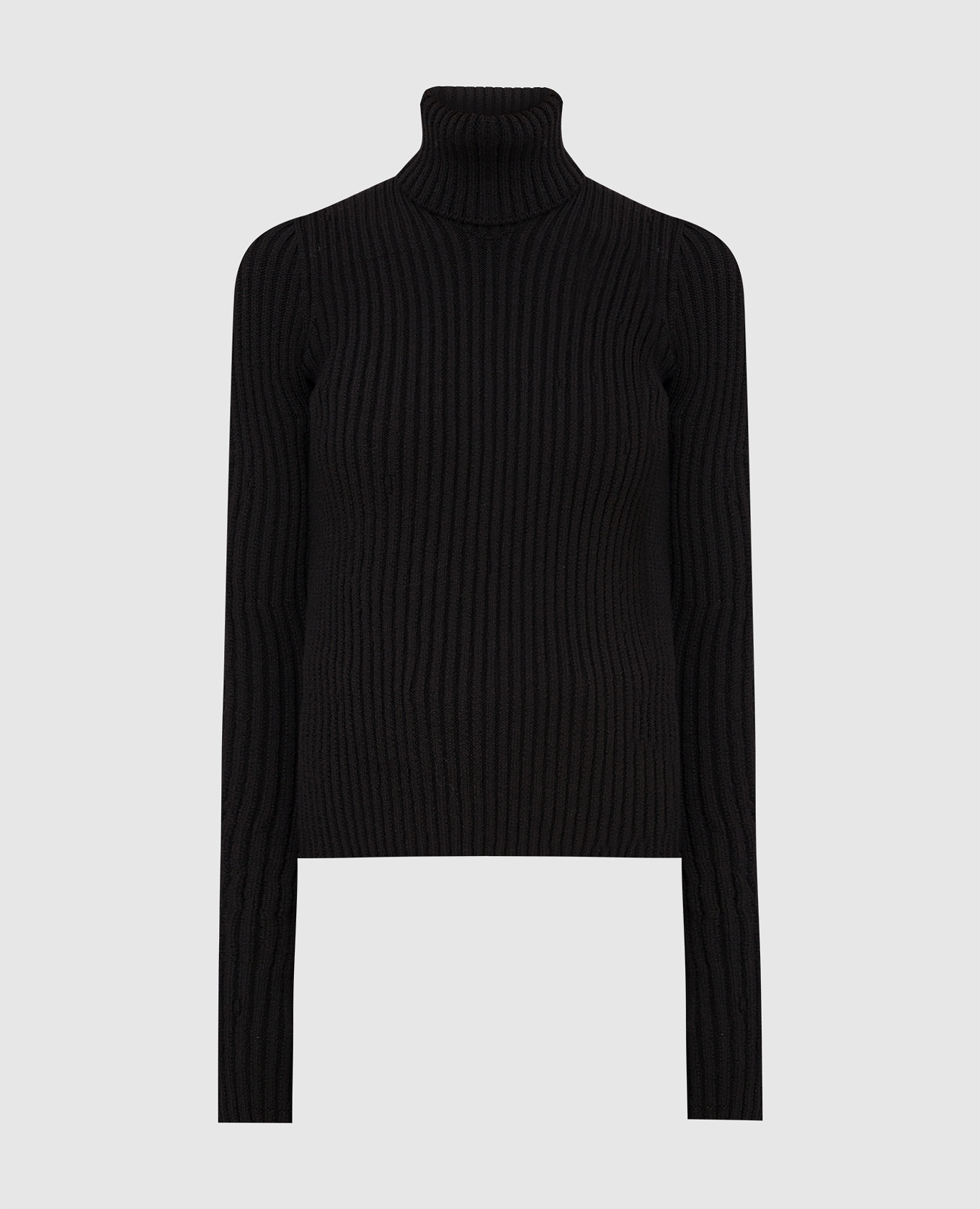 Темно-коричневий светр з вовни