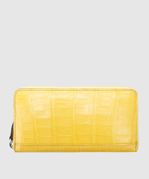 Bochicchio Жовтий шкіряний гаманець PYTHONHANDBAG зображення 2
