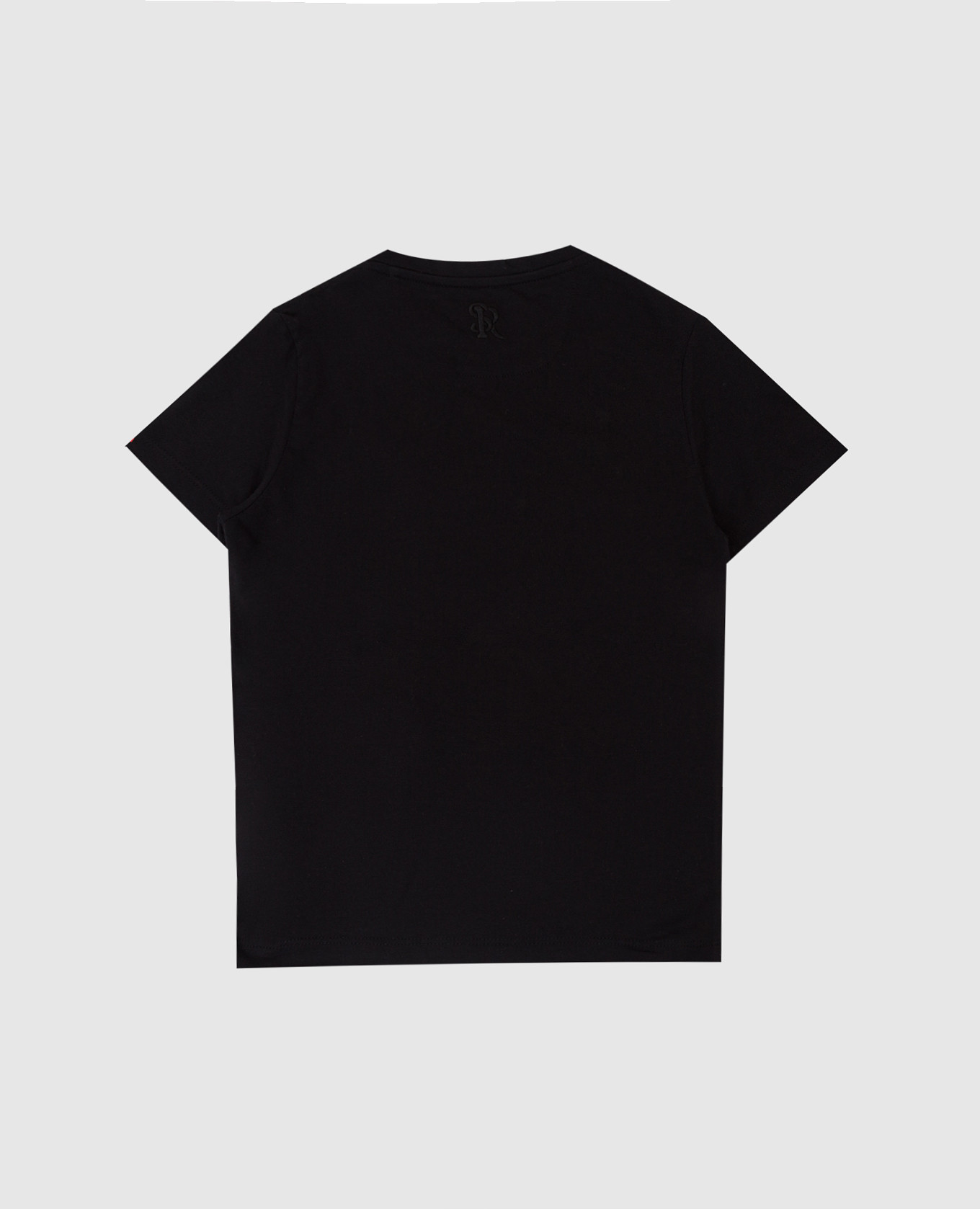 Stefano Ricci Детская черная футболка с вышивкой YNH9200050803 изображение 2