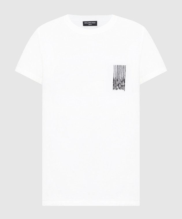 Balenciaga Біла футболка з принтом логотипу 661705TKVE5