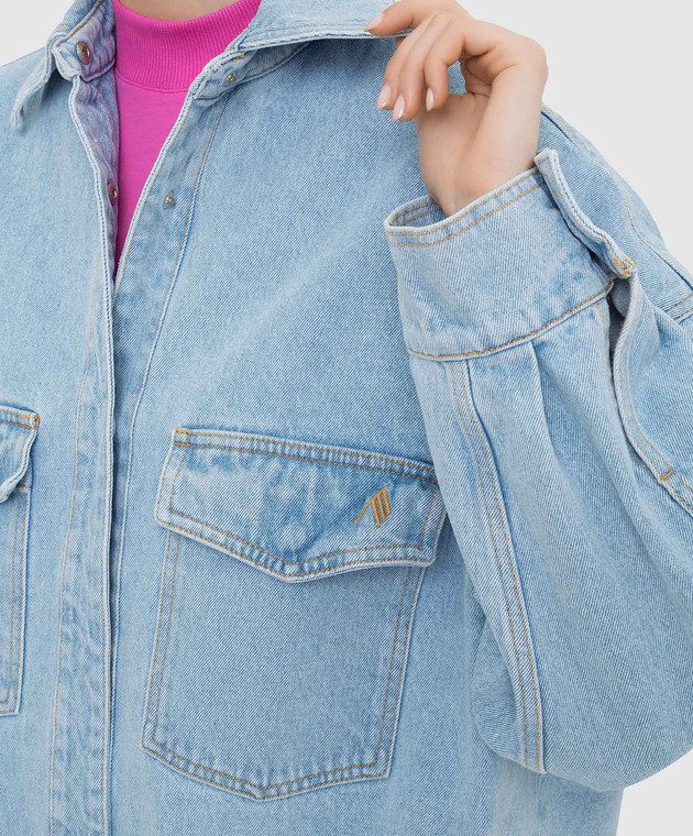 The Attico Blue Oversized Denim Jacket The Attico