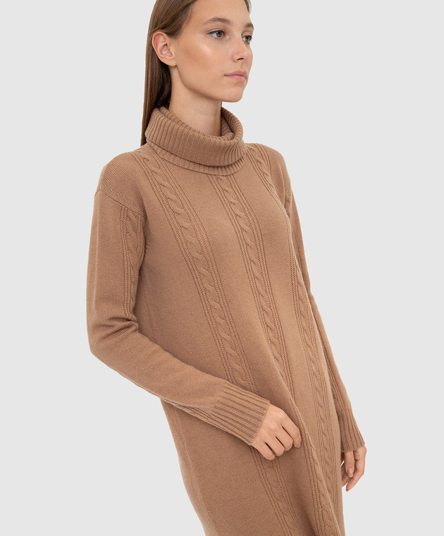 Max Mara Платье Paese из шерсти и кашемира с узором PAESE изображение 5