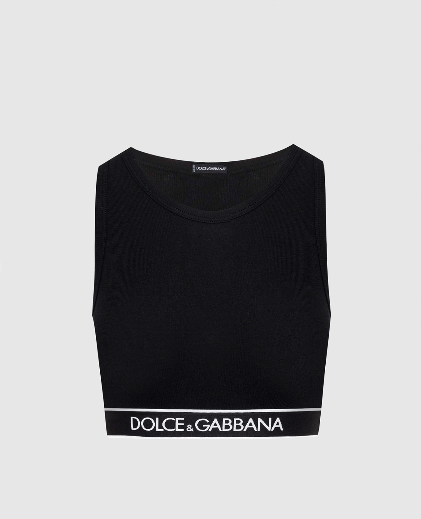 

Черный топ с узором логотипа Dolce&Gabbana, Нижнее белье