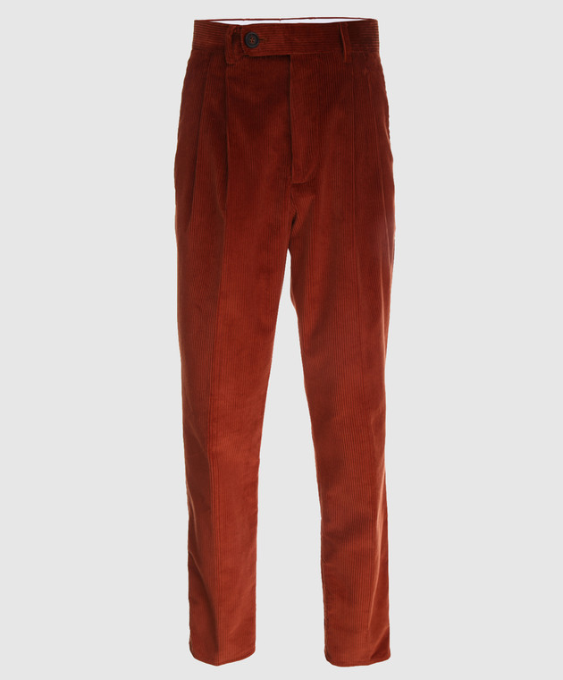 Brunello Cucinelli Терракотовые брюки	 ME233S2100