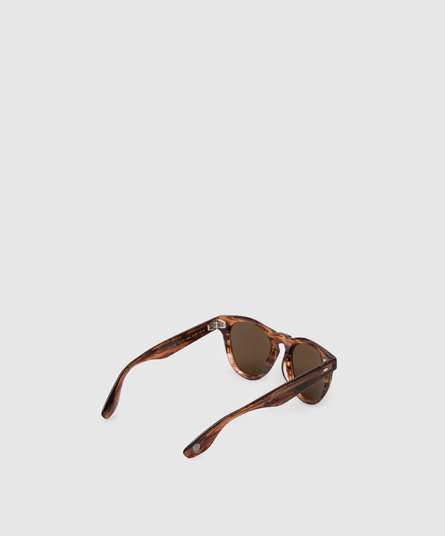 Brunello Cucinelli Коричневые солнцезащитные очки Nino MOCNIN008 изображение 5