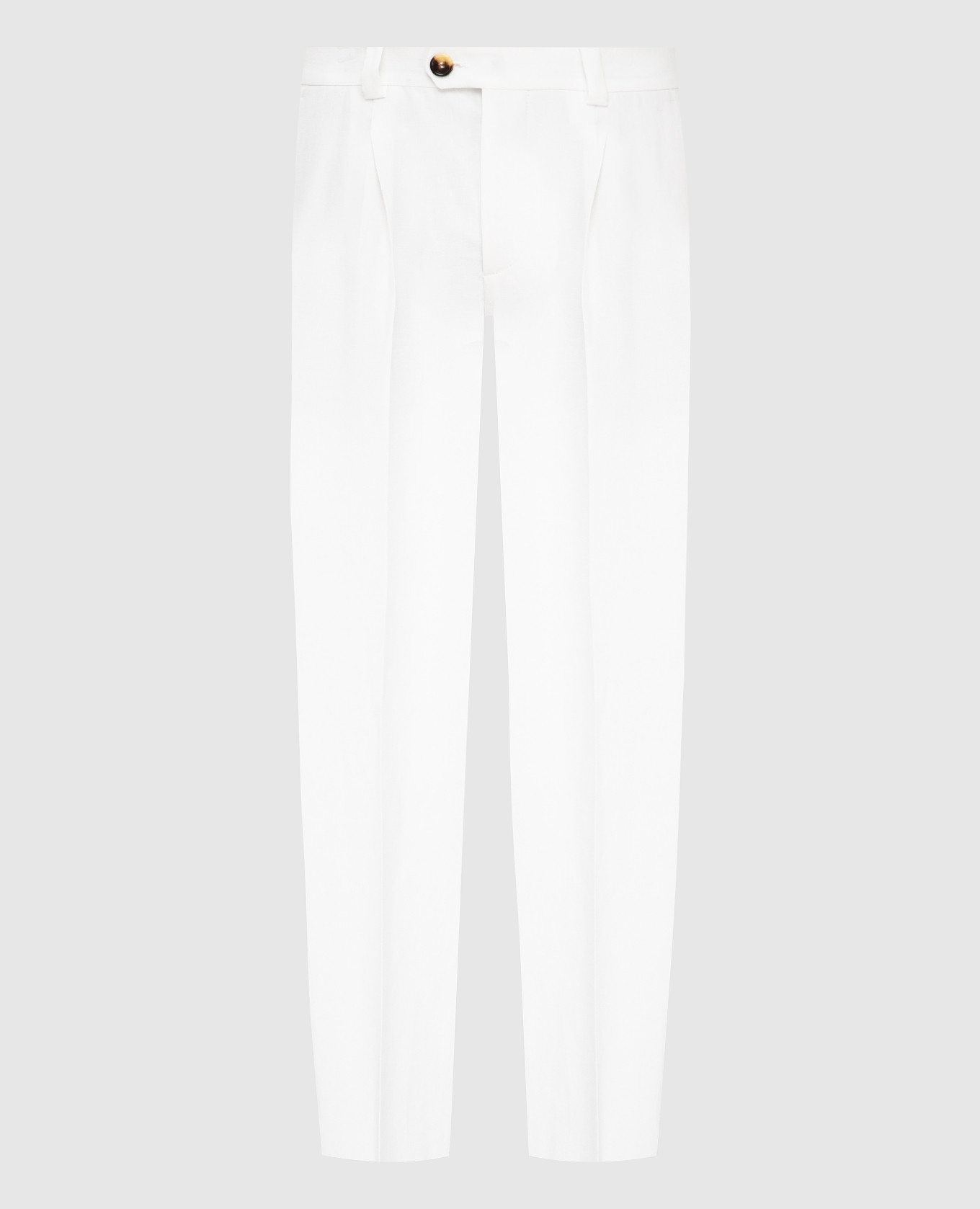 Білі штани з льону