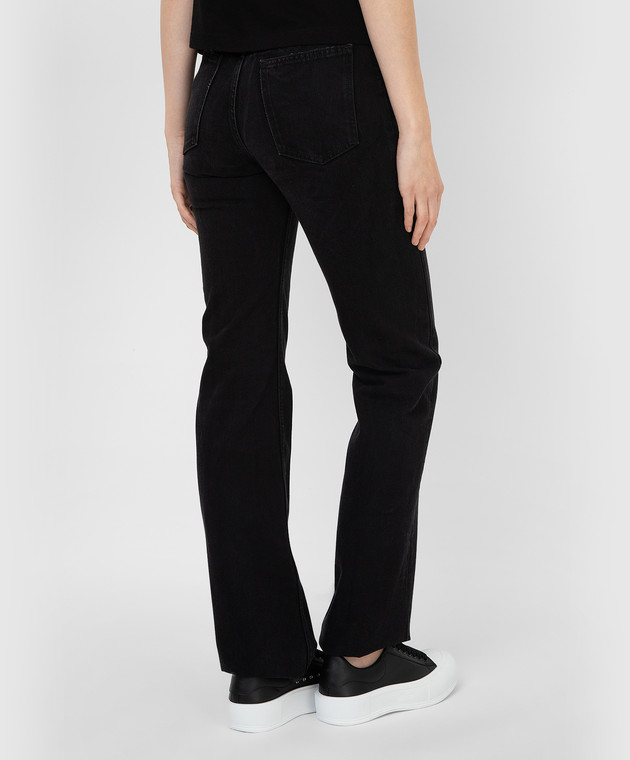 Off-White Черные джинсы c прорехами OWYA020F21DEN002 изображение 4