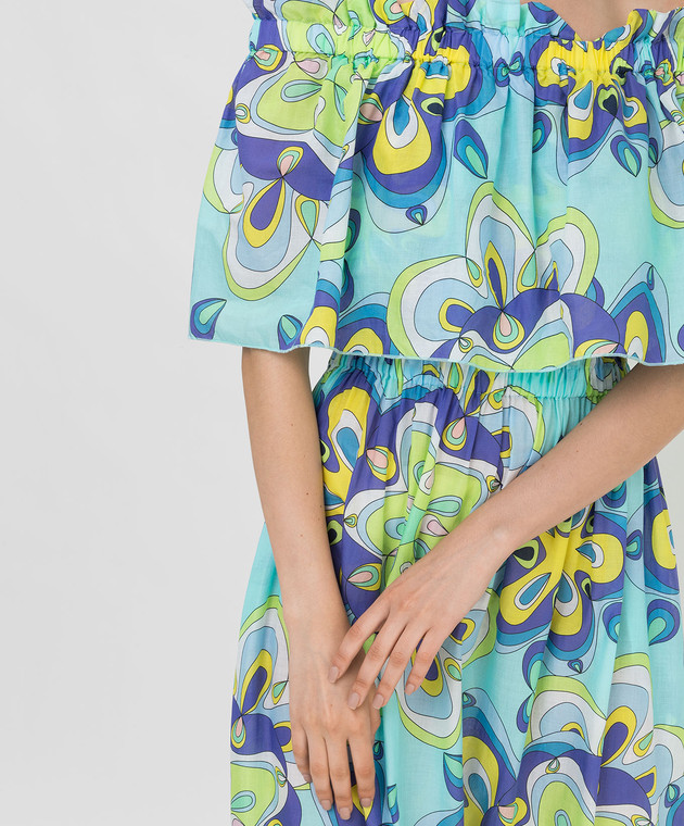 Vilebrequin Сукня максі Fado в принт з оборками FDOU1V41 зображення 5