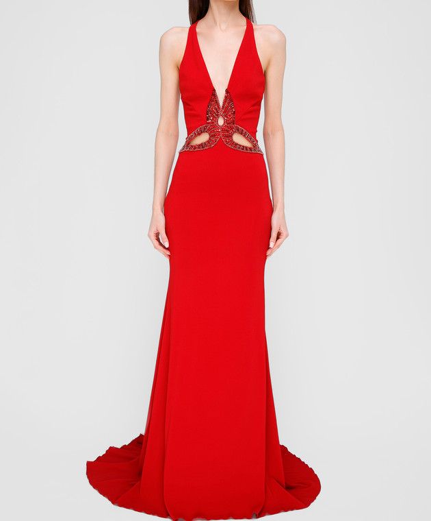 Roberto Cavalli Червона сукня зі шлейфом XPR184 зображення 3