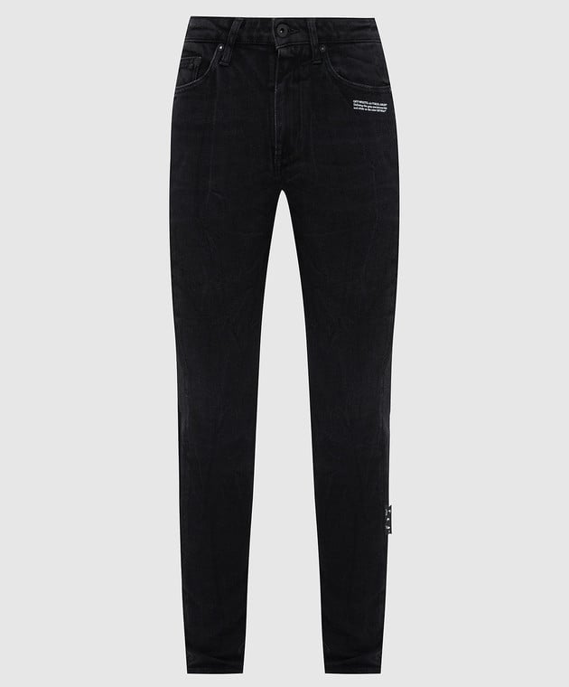 Off-White Черные джинсы-скинни OWYA003F21DEN002