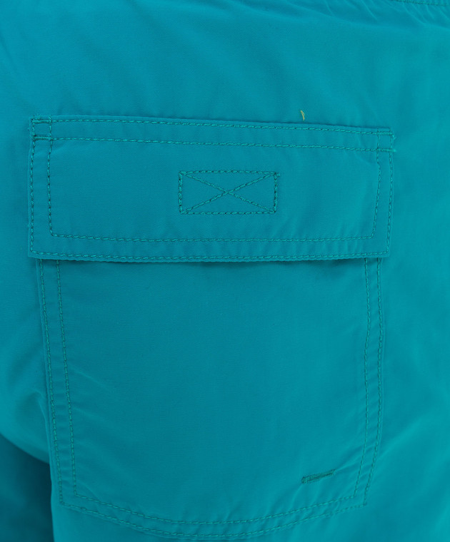 Vilebrequin Бірюзові плавальні шорти Mooreа з вишивкою MOOH0D06 зображення 5