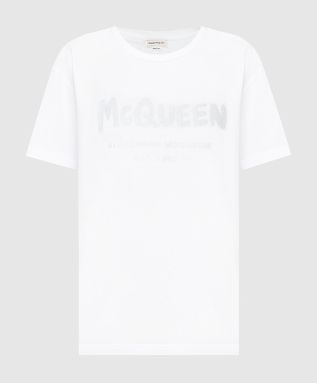Alexander McQueen T-shirt with McQueen Graffiti print 659729QZAD3