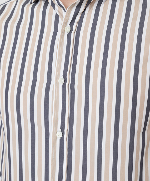 Brunello Cucinelli Бежевая рубашка MW6531718 изображение 5