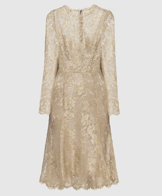 Dolce&Gabbana Золотистое платье F6H1HTHLM02