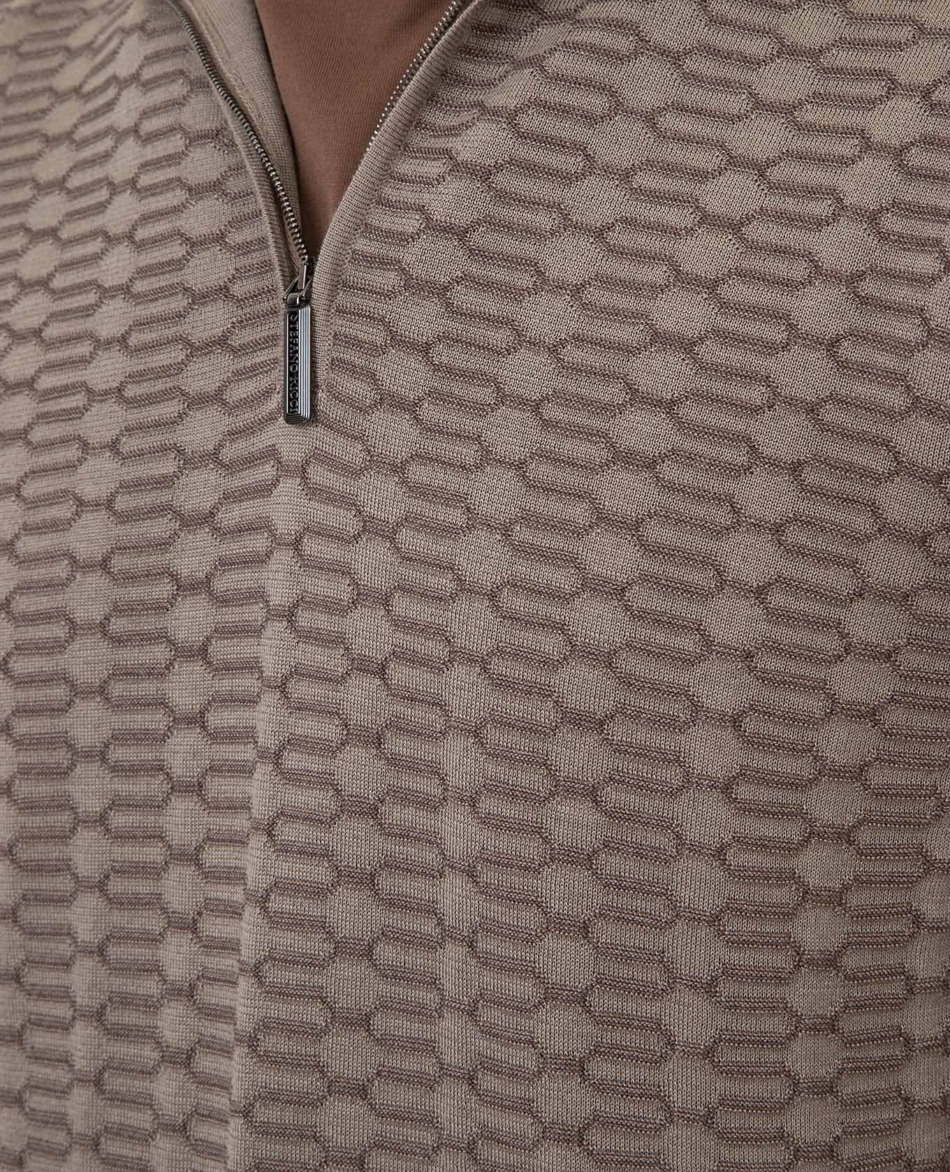 Stefano Ricci Бежевый джемпер из кашемира и шелка с узором K808025L01F21489 изображение 5