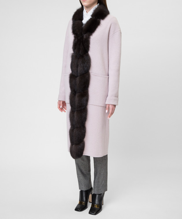 Real Furs House Пудровое пальто CSR01 изображение 3