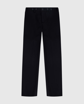 Stefano Ricci Детские черные брюки из шерсти Y1T9000000W0004D