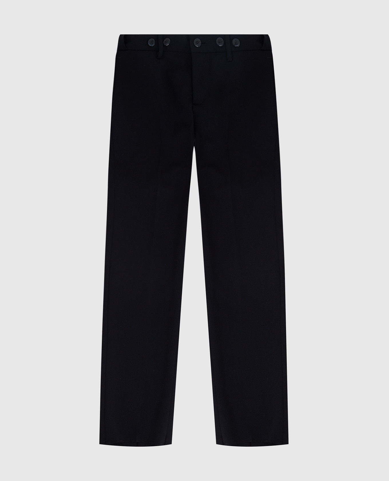 

Детские черные брюки из шерсти, Черный, Повседневные брюки casual