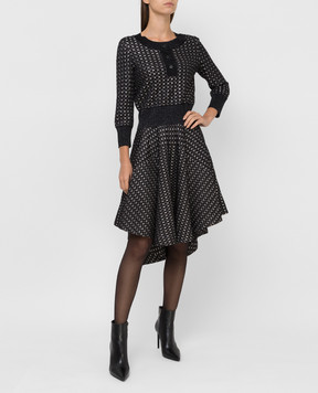 Alaia Серая юбка в фактурный узор 6E9J181RM236