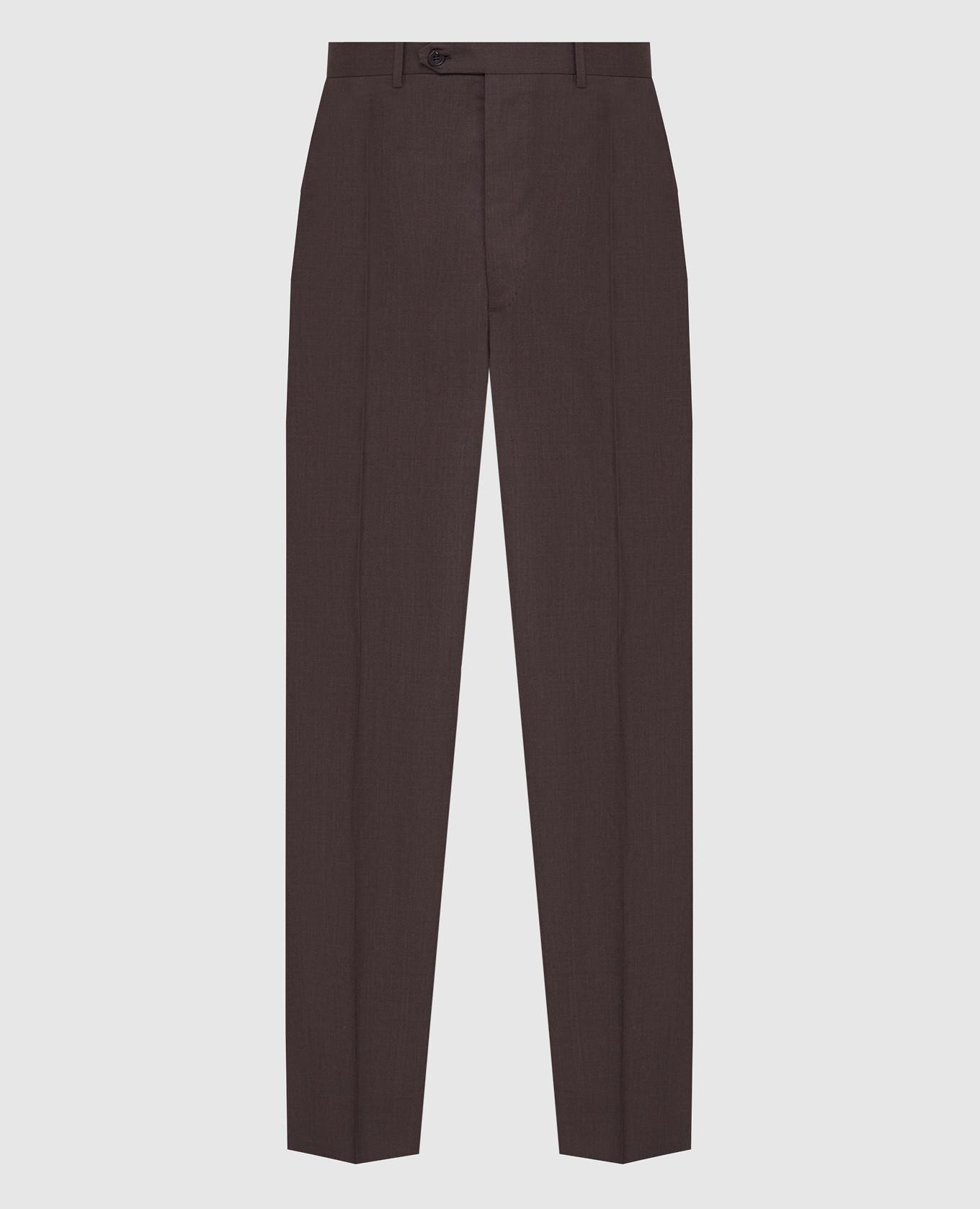 Темно-коричневые брюки из шерсти и кашемира Stefano Ricci